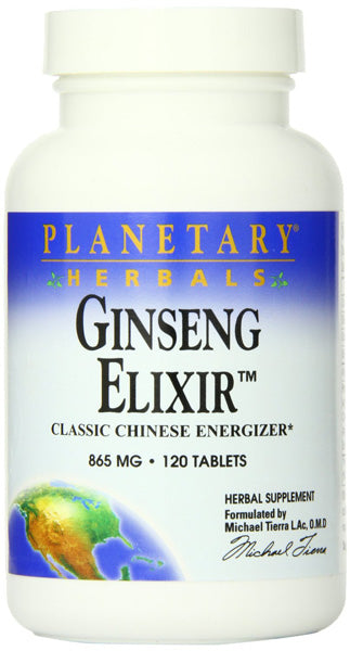 PLANETARY HERBALS - Ginseng Elixir 865 mg - 120 Tablets on Sale