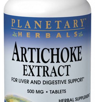 PLANETARY HERBALS - Artichoke Extract 500 mg - 120 Tablets Hot on Sale