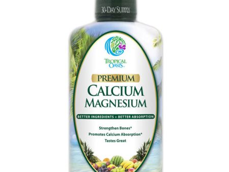 TROPICAL OASIS - Premium Liquid Calcium with Magnesium & Vitamin D - 32 fl. oz. (960 ml) Supply