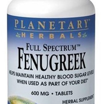 PLANETARY HERBALS - Fenugreek Full Spectrum 600 mg - 60 Tablets Online Hot Sale