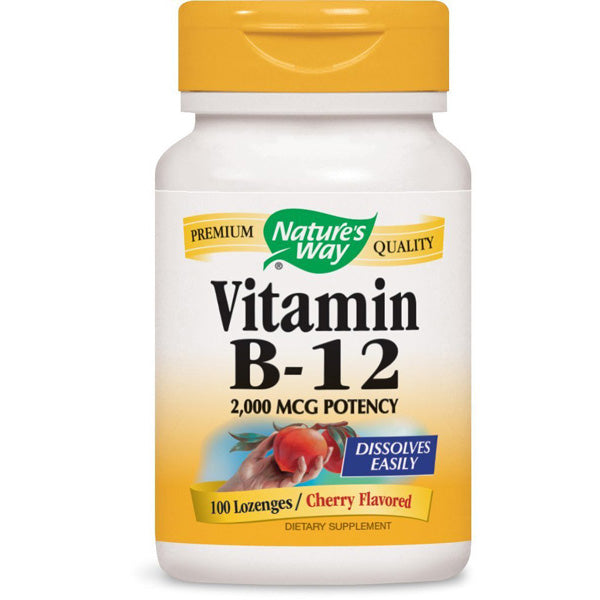 NATURES WAY - Vitamin B-12 2000 mcg Natural Cherry Flavor - 100 Lozenges For Discount