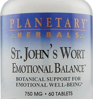 PLANETARY HERBALS - St. Johns Wort Emotional Balance 750 mg - 60 Tablets Cheap